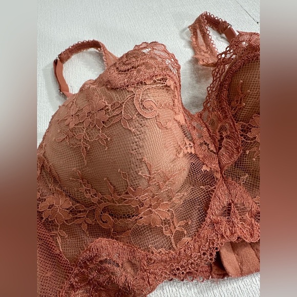 Victoria's Secret dream angels lined demi lace bralette brown size 32D - Picture 2 of 8